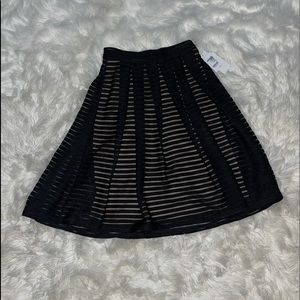 White & Beige with stripes skirt